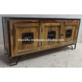 Industrial Urbano Loft Metal Madera Gabinete Natural Acabado